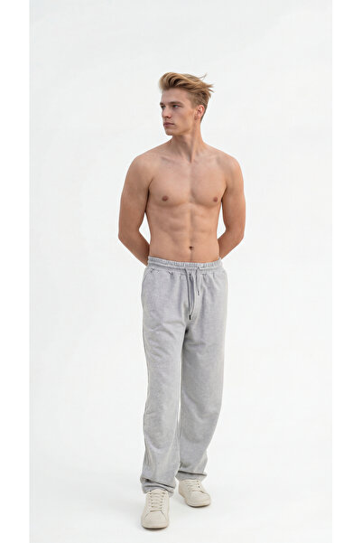 zazzia Men's Baggy Comfortable Fit Wide Leg 2 Thread Sweatpants