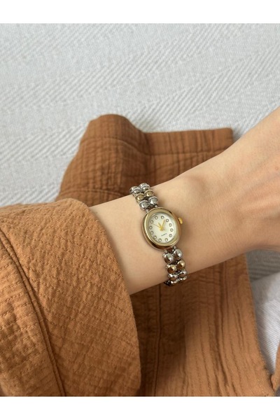 MERW Jolly Model Gold Silver White Metal Cord Women Wrist Watch