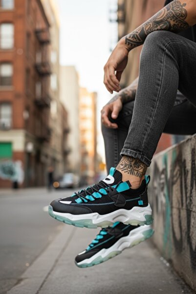 dehaine Ανδρικά μοντέρνα πάνινα sneakers, Ανδρικά μοντέρνα sneakers Μαύρο-Μπλ...