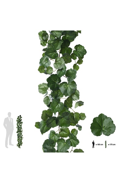 Roberto Rossi Ghirlanda artificiala muscata 170cm 128 frunze. verde inchis
