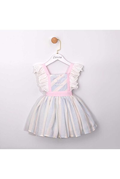 BEYAZ BEBE Κοριτσίστικο φόρεμα με λεπτομέρεια στην πλάτη και επένδυση, σε στυ...