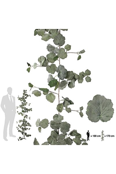 Roberto Rossi Ghirlanda artificiala muscata 170cm. 128 frunze. verde mat