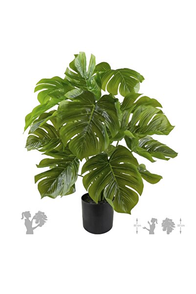 Roberto Rossi Monstera artificiala 50 cm cu 18 frunze