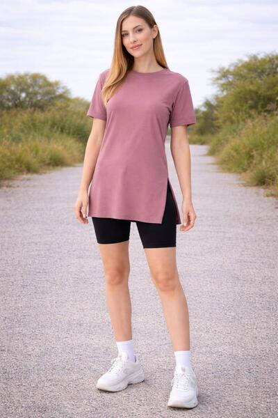 ALEXANDERGARDI Μπλουζάκι με λαιμόκοψη και πλαϊνά σκισίματα