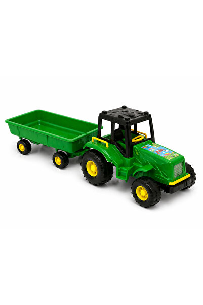Prlk toys 65 cm Römorklu Oyuncak Traktör – Büyük Boy, Hareketli Tekerlekli, S...