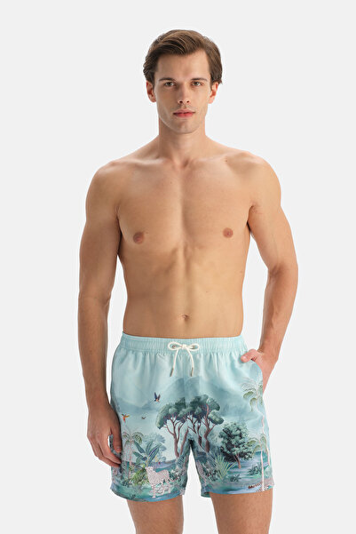 Dagi Πολύχρωμο σορτς με σχέδιο φοίνικα