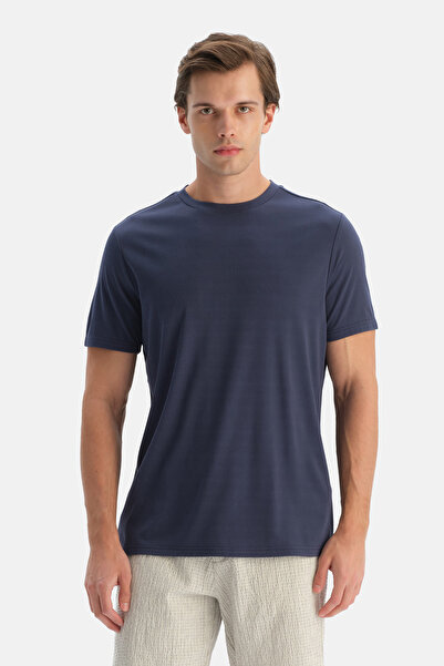 Dagi Μπλουζάκι Navy Blue Cool Touch με λαιμόκοψη ποδηλατικού τύπου