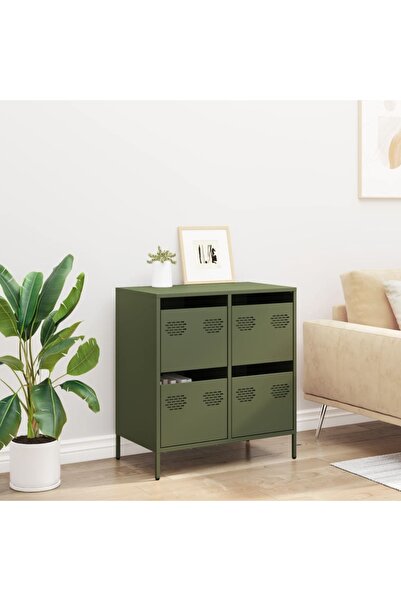 vidaxl Ντουλάπι Λαδί 68x39x73,5 εκ. από Χάλυβα Ψυχρής Έλασης