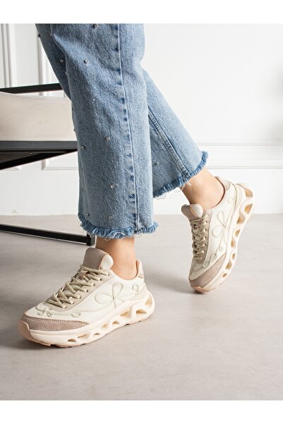 ALEMDAR AYAKKABI TOMRİS Κρεμ Γυναικεία Sneakers