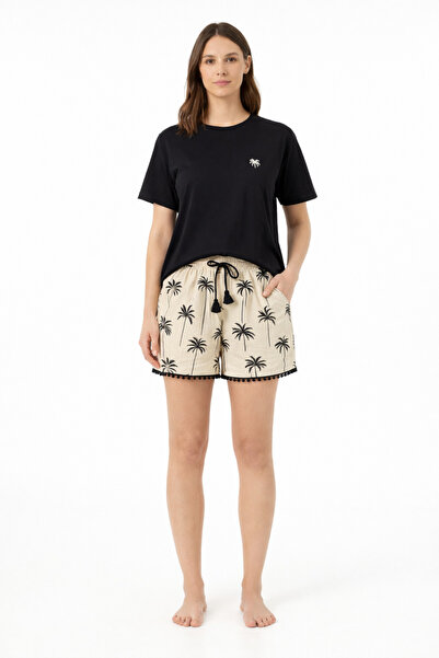 YUYİ ΣΕΤ ΠΙΤΖΑΜΑΣ ΓΥΝΑΙΚΕΙΟ ΜΕ ΚΟΝΤΟ ΜΑΝΙΚΙ, ΣΟΡΤΣ, ΑΠΟ ΜΟΝΤΑΛ ΥΦΑΣΜΑ ΜΕ ΑΠΑΛ...