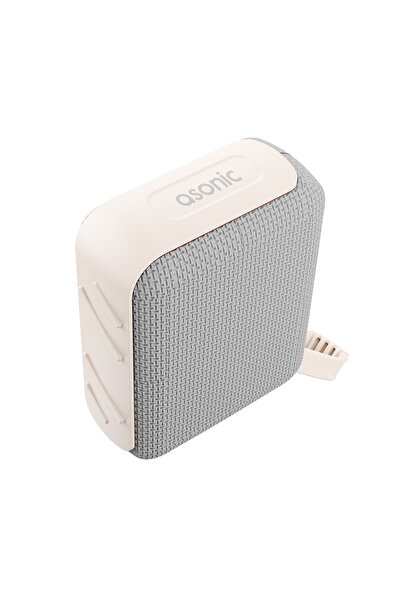 Asonic AS-03 Bej USB-TF-TWS-Bluetooth Destekli 5W 1200mAh Type-C Speaker