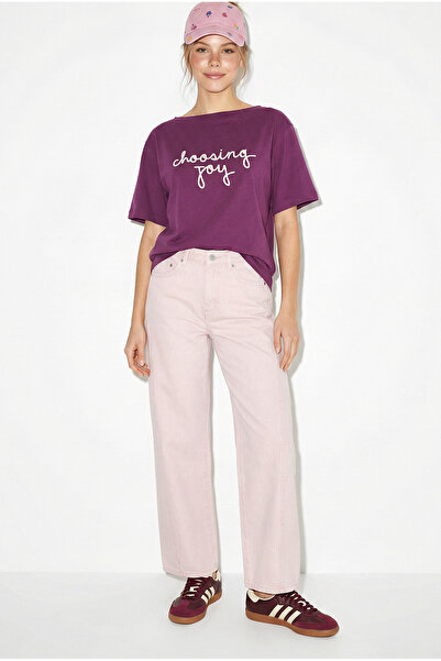 Bianco Lucci Γυναικείο T-Shirt με Κεντημένα Γράμματα και Λαιμόκοψη Kayak 6038...