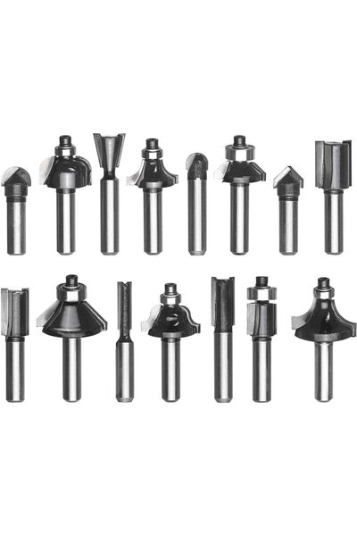 Einhell 15 Parça Karışık Freze Ucu Seti 8 mm Şaft