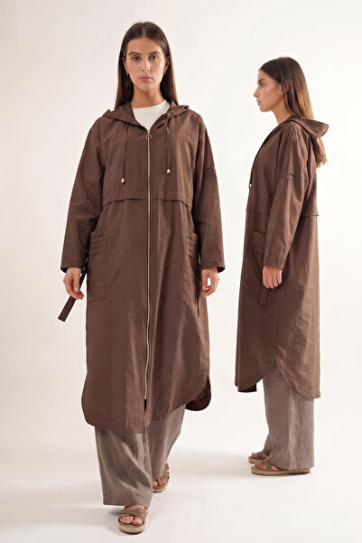 Ceremony Pocket Pleated Safari Cap with Metal Buckle 821 Brown