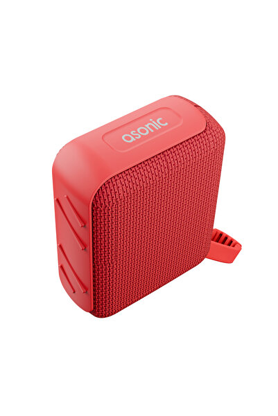Asonic AS-03 Kırmızı USB-TF-TWS-Bluetooth Destekli 5W 1200mAh Type-C Speaker