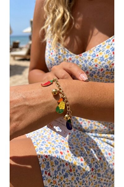 İNN JEWELLERY سوار فولاذي مقاوم للصدأ ومضاد للحساسية بتصميم صيفي (ضمان المستو...