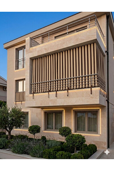 GÖN EV ve OTEL TEKSTİLİ Balkon Perdesi Yağmur Geçirmez - Kalın - Bağcıklı
