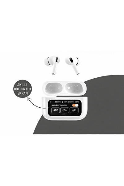 electroawm Dokunmatik Ekranlı Kablosuz Bluetooth Kulaklık LED Ekranlı HiFi Ses Kalitesi Kılıf Hediyeli