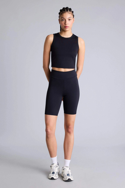 DeFacto Z6741AZBK81 Μαύρο Μπάικερ Αθλητικό Μπάικερ με Ζώνη Στήριξης Μέσης