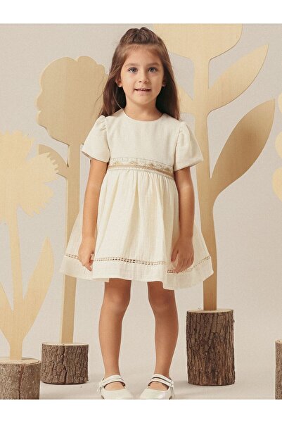 Cherrys Bebek Bohemian Baby Dress with Ethnic Embroidery Detail