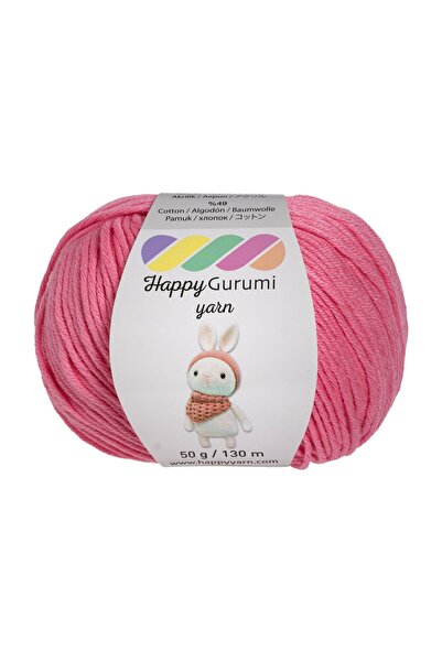 Kürkçü Han Happy Gurumi Amigurumi Örgü İpi 50gr 130mt Canlı Pembe
