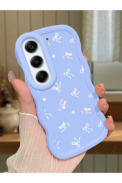ucuc Tecno Camon 40(CM5) Uyumlu Mavi Silikon Kılıf Kamera Korumalı Darbe Emic...