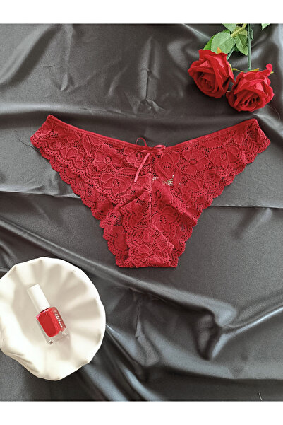 ZENA UNDERWEAR Lara Full Lace Front Bow Detailed Women's Underwear Bikini Model