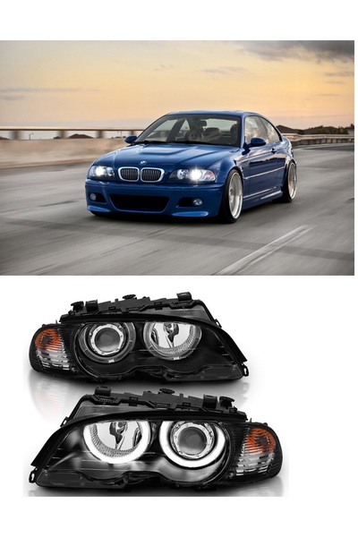X POWER TUNİNG bmw e46 coupe 1999.2002 uyumlu mercekli angel far