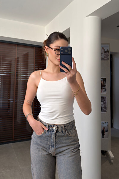 MAGARDE Νέας σεζόν φανέλα με ελαστική τιράντα - ECRU