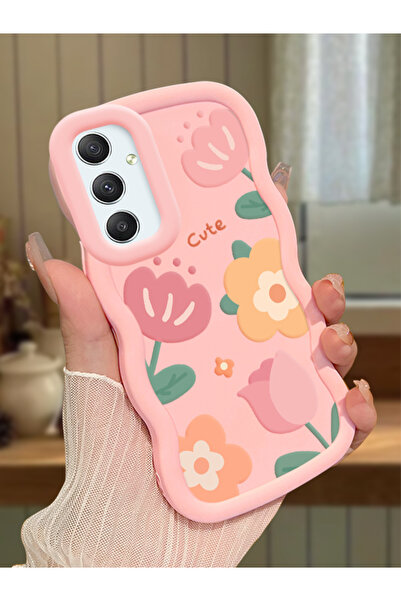 ucuc Samsung Galaxy A34 Uyumlu Pembe Silikon Kılıf Kamera Korumalı Darbe Emic...