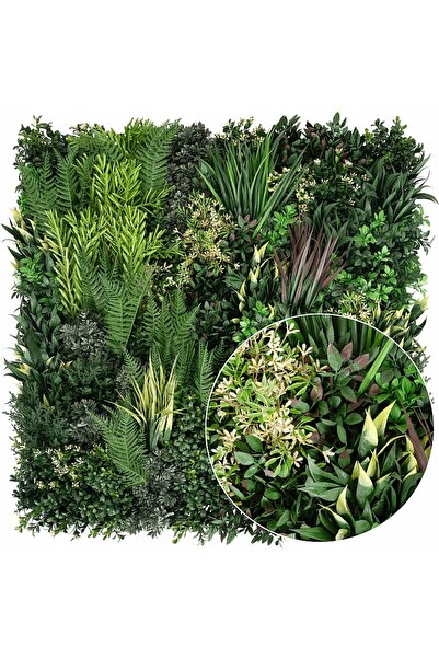 Roberto Rossi Gradina verticala din plante artificiale 80x80 cm (UV+FR)cu rez...