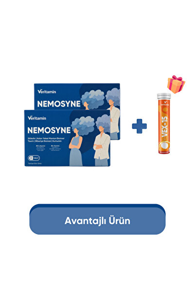 Veritamin Nemosyne Sitikolin ve Aslan Yelesi Mantarı Içeren Gıda Takviyesi 2'...