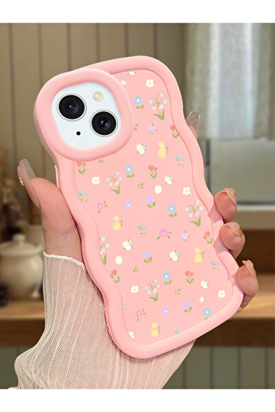 ucuc iPhone 13/14 Uyumlu Pembe Silikon Kılıf Kamera Korumalı Darbe Emici Tasa...