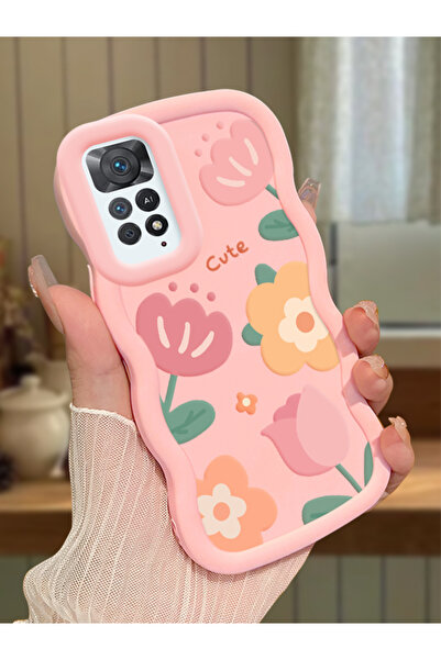 ucuc Redmi Note 11 Pro 5G Uyumlu Pembe Silikon Kılıf Kamera Korumalı Darbe Em...