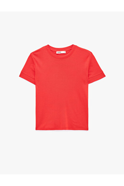 Koton Μπλουζάκι με κοντό μανίκι με λεπτή εφαρμογή