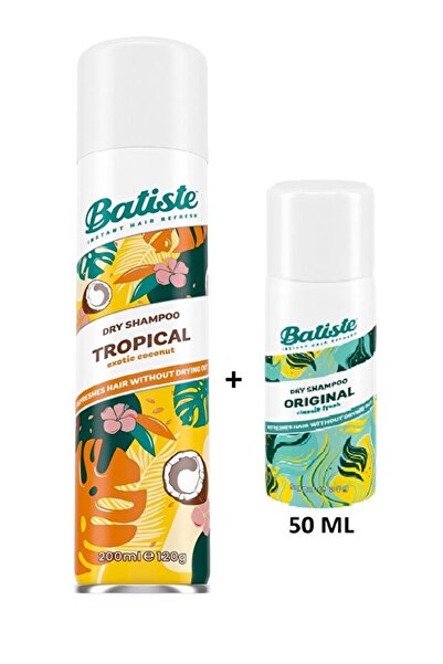 Batiste Tropical Kuru Şampuan 200 ml + Original Kuru Şampuan 50 ml Set