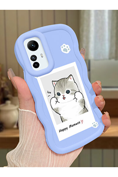 ucuc Redmi Note 12S Uyumlu Mavi Silikon Kılıf Kamera Korumalı Darbe Emici Tas...