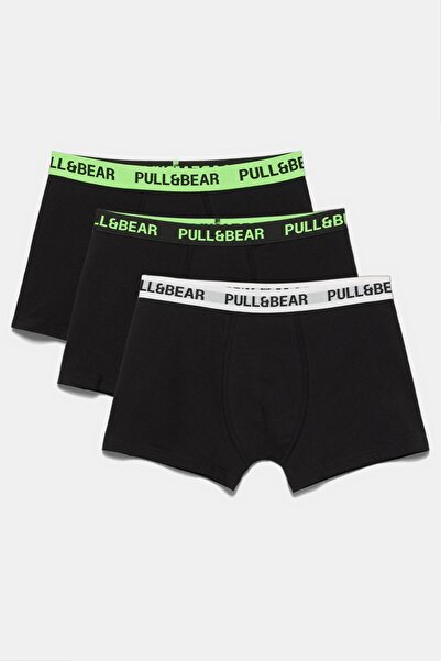 Pull & Bear 3'lü fosforlu belli boxer paketi
