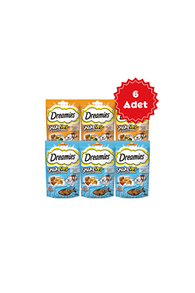 Dreamies ShakeUps Rockin Roost Karışık Kedi Ödül Bisküvisi 55grX6 Adet
