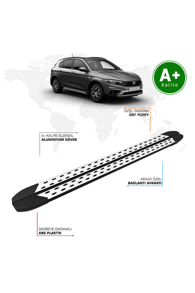 FA OTO AKSESUAR Fiat Egea Cross Yan Basamak Marşpiyel Koruma 2020 Model Ve So...