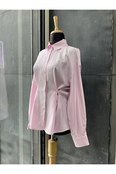 PERA MODA Bel Düğme Detaylı Modal Gömlek