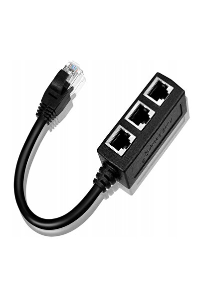 zola Προσαρμογέας διαχωριστής LAN RJ45 3 σε 1, Gigabit 1000 Mb/s, 3 θύρες Eth...