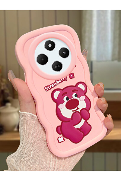 ucuc Redmi 14C 4G/5G Uyumlu Pembe Silikon Kılıf Kamera Korumalı Darbe Emici T...