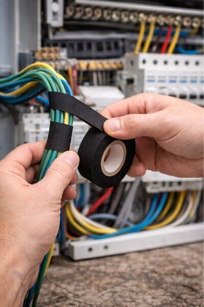 optana Bez Bant 18mm x 10m Siyah (1 Adet) – Yüksek Dayanıklı Elektrik ve Kablo İzolasyon Bandı