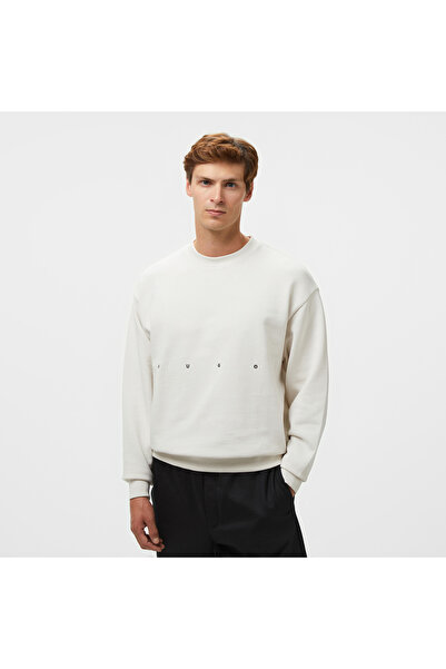 HUGO Dutap Erkek Beyaz Sweatshirt