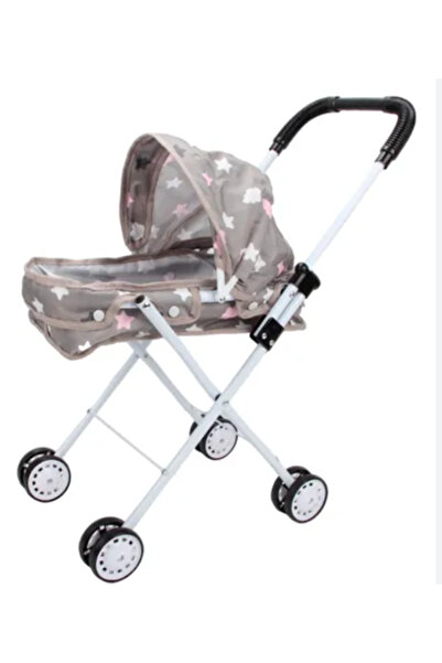 OEM Καρότσι κούκλας, πτυσσόμενο, λευκό, γκρι μεταλλικός σκελετός