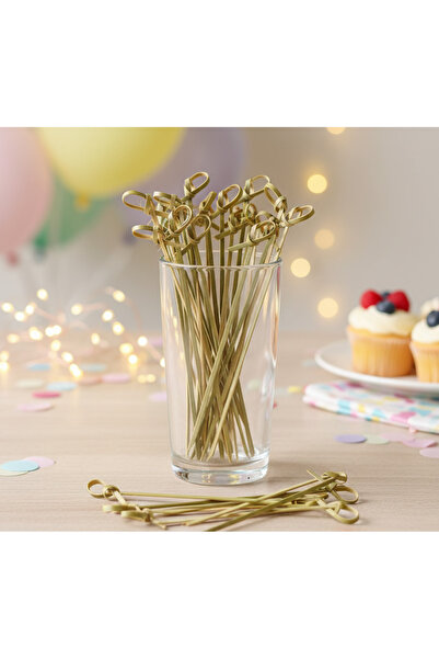 Adana Pasta Malzemeleri ERT-BMB-105 BAMBU NATUREL KÜRDAN 12 CM 50 ADET