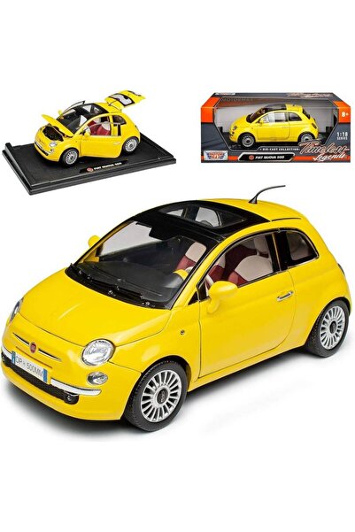 JPT Fiat 500 2009 Motormax 1:24 Χυτό Κίτρινο