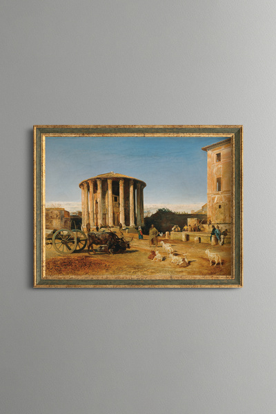 epiqart Daily Life in the Ancient City - Vintage Patterned Frame - Slim Model