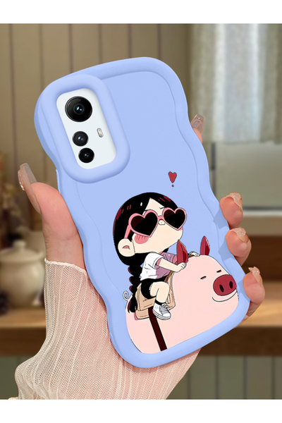ucuc Redmi Note 12S Uyumlu Mavi Silikon Kılıf Kamera Korumalı Darbe Emici Tas...